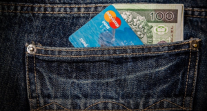 credit card and money