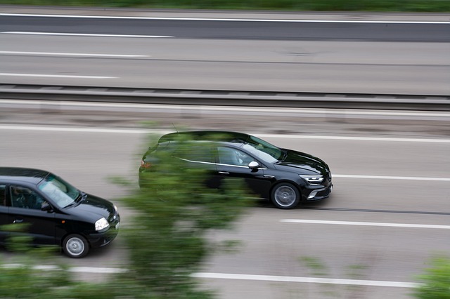 2 cars on road